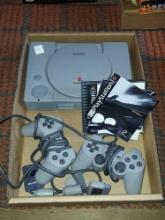 Sony Playstation 1 w/ 2 Controllers & Memory Card, & Metal Gear Solid 1