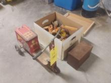 Special Delivery 3 Wheel Cart Toy & Assortment of Wooden Toys